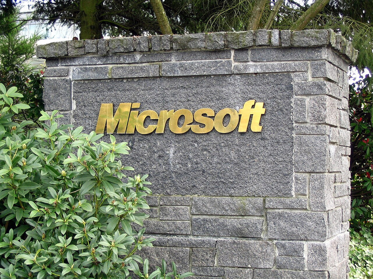 Microsoft-bord bij het hoofdkantoor (archiefbeeld)