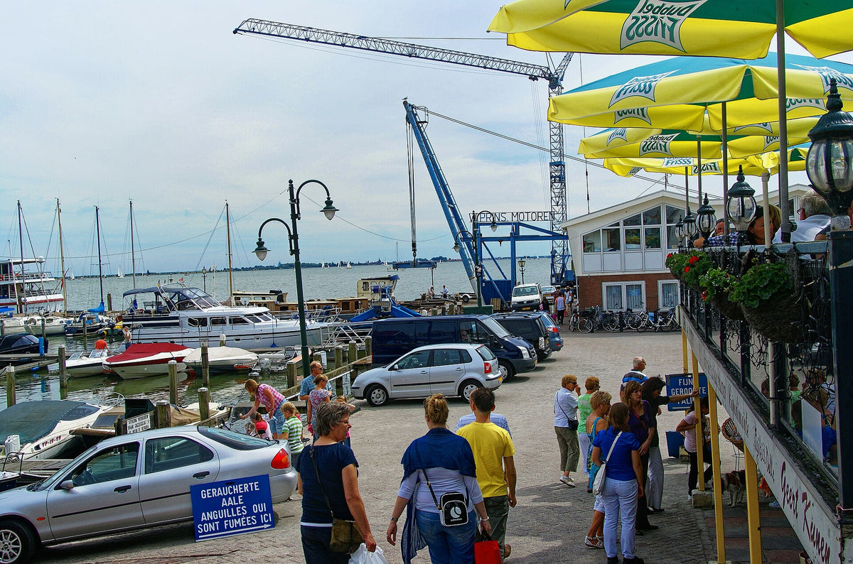 Gezicht op de haven van Volendam