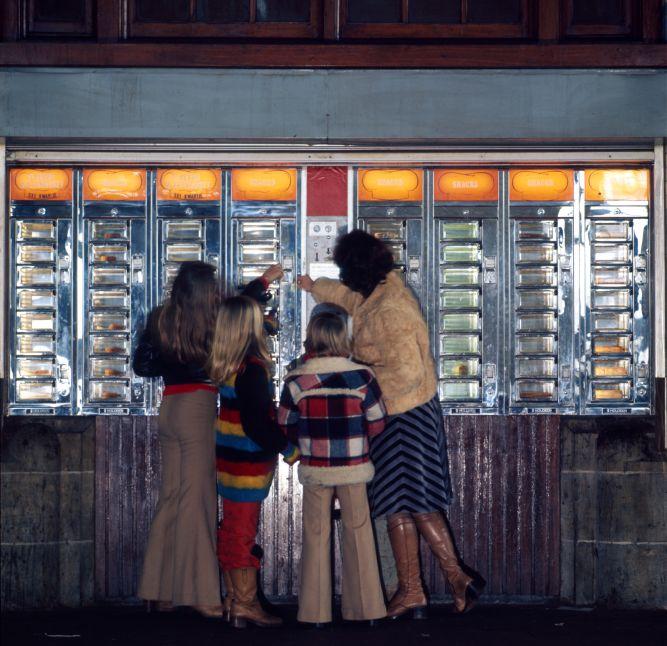 Snackautomatiek met loketjes