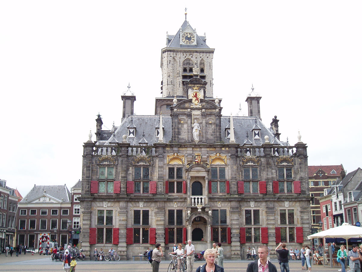 Het stadhuis aan de Markt in Delft